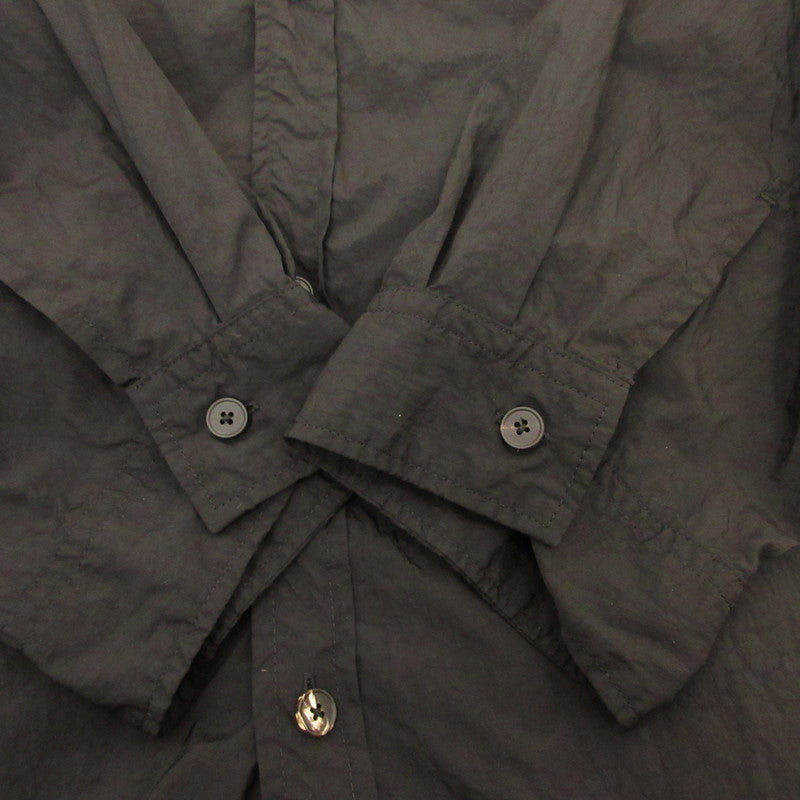 ATON | エイトン hand dyed nylon shirts jacket 長袖シャツ 7110334 ブラック サイズ：4【姫路東店】