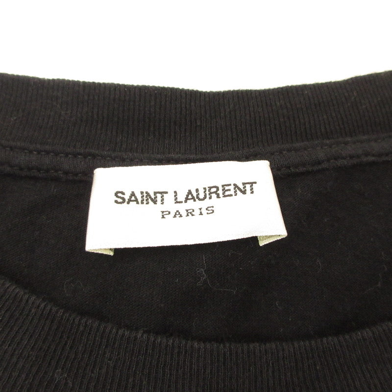 SAINT LAURENT | サンローラン BOUCHE/NO SMOKING 半袖Ｔシャツ 482676YB1HU1004 ブラック サイズ：3【姫路東店】