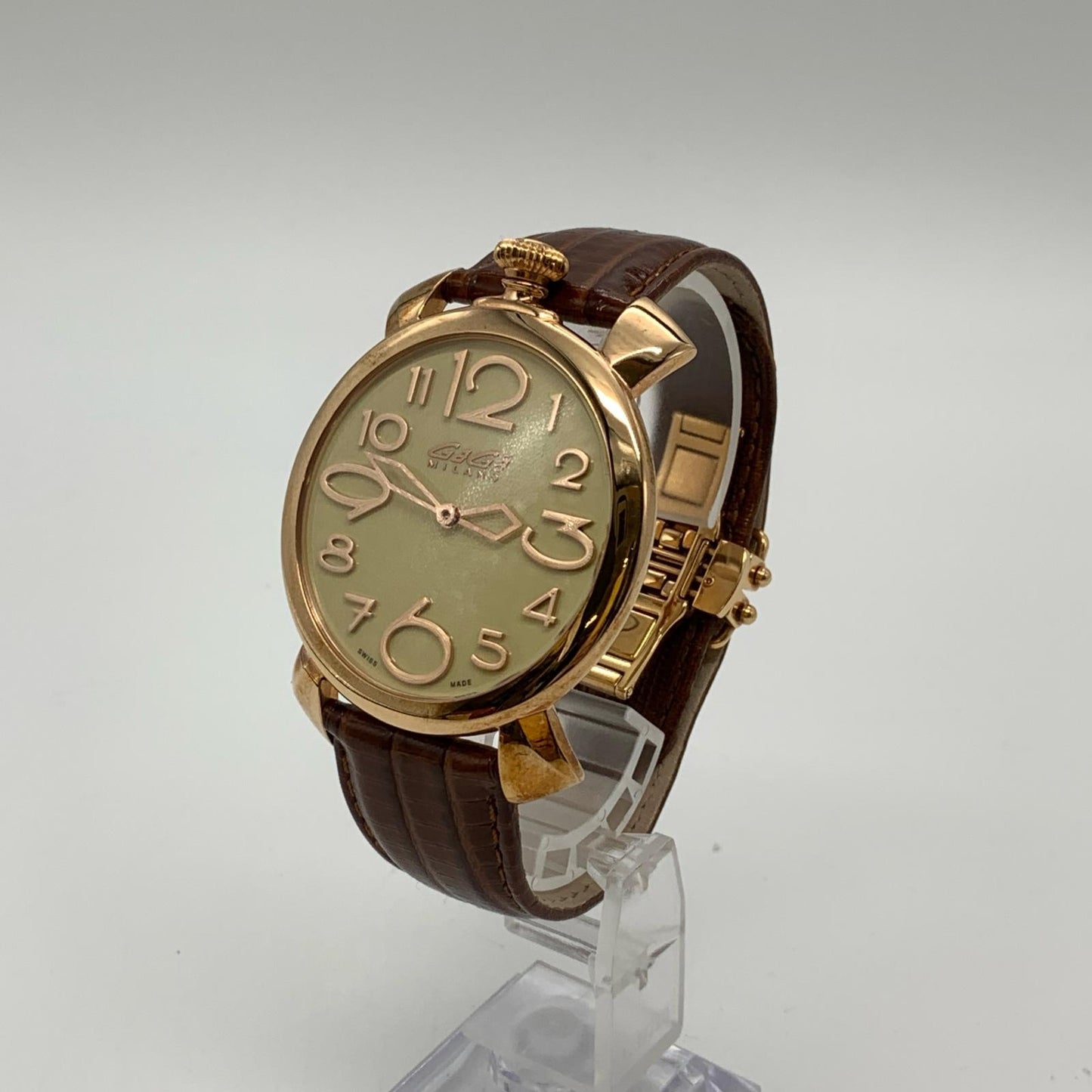 GaGaMILANO | ガガミラノ MANUALE THIN 46mm 腕時計 5091 アナログクォーツ ゴールド【姫路東店】