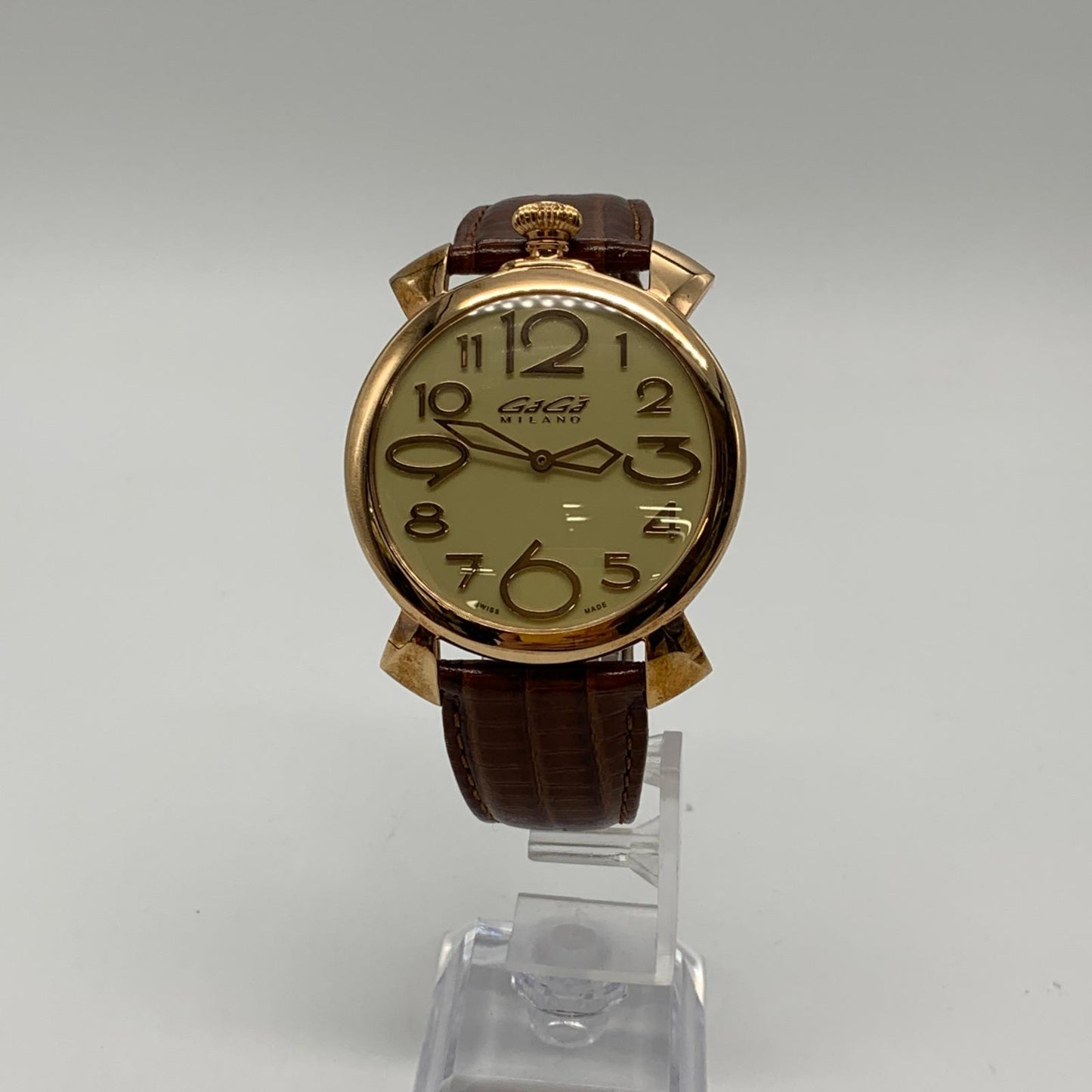 GaGaMILANO | ガガミラノ MANUALE THIN 46mm 腕時計 5091 アナログクォーツ ゴールド【姫路東店】
