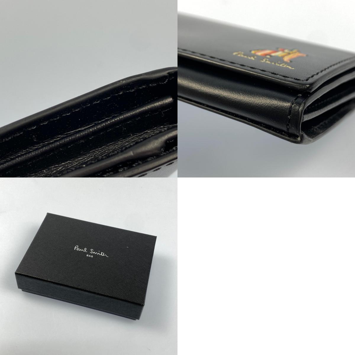Paul Smith | ポール・スミス マーケトリー ブライトストライプ ラビット カードケース 873734 P162 ブラック【姫路東店】
