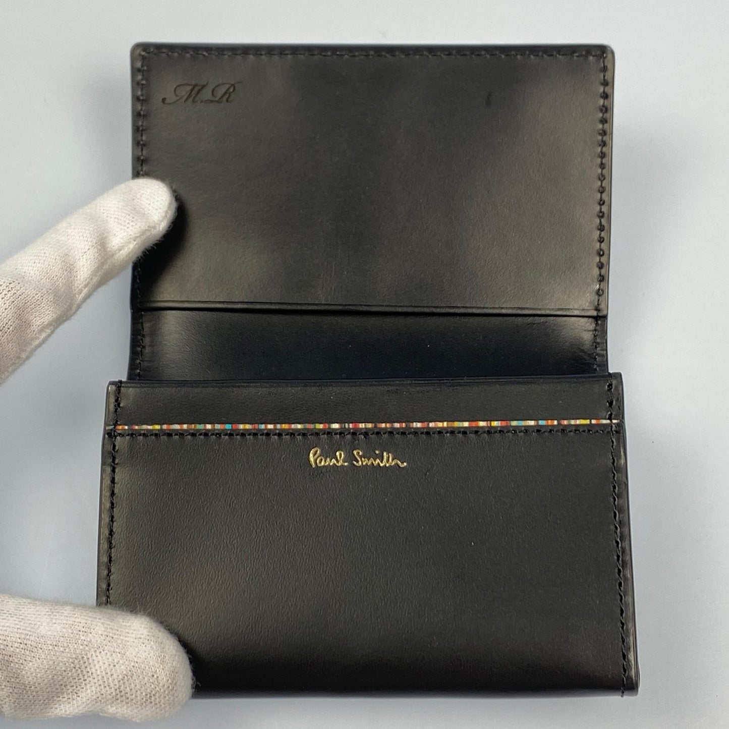 Paul Smith | ポール・スミス マーケトリー ブライトストライプ ラビット カードケース 873734 P162 ブラック【姫路東店】