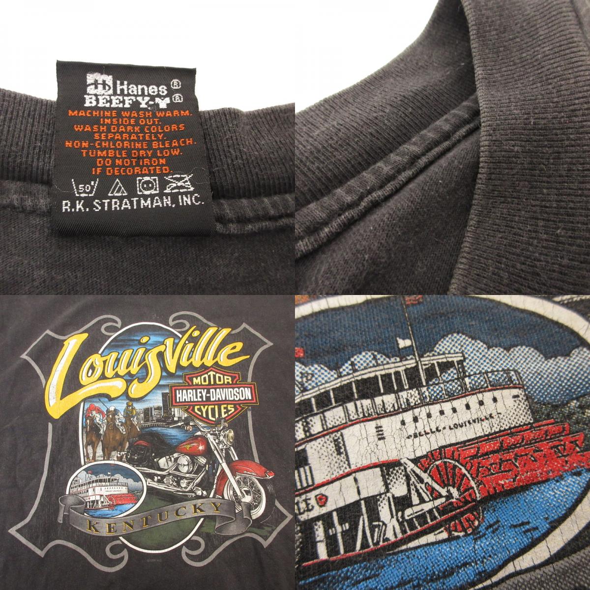 HARLEY-DAVIDSON | ハーレーダビットソン Louisville 半袖Ｔシャツ 年式:90s ブラック サイズ：XL【姫路東店】