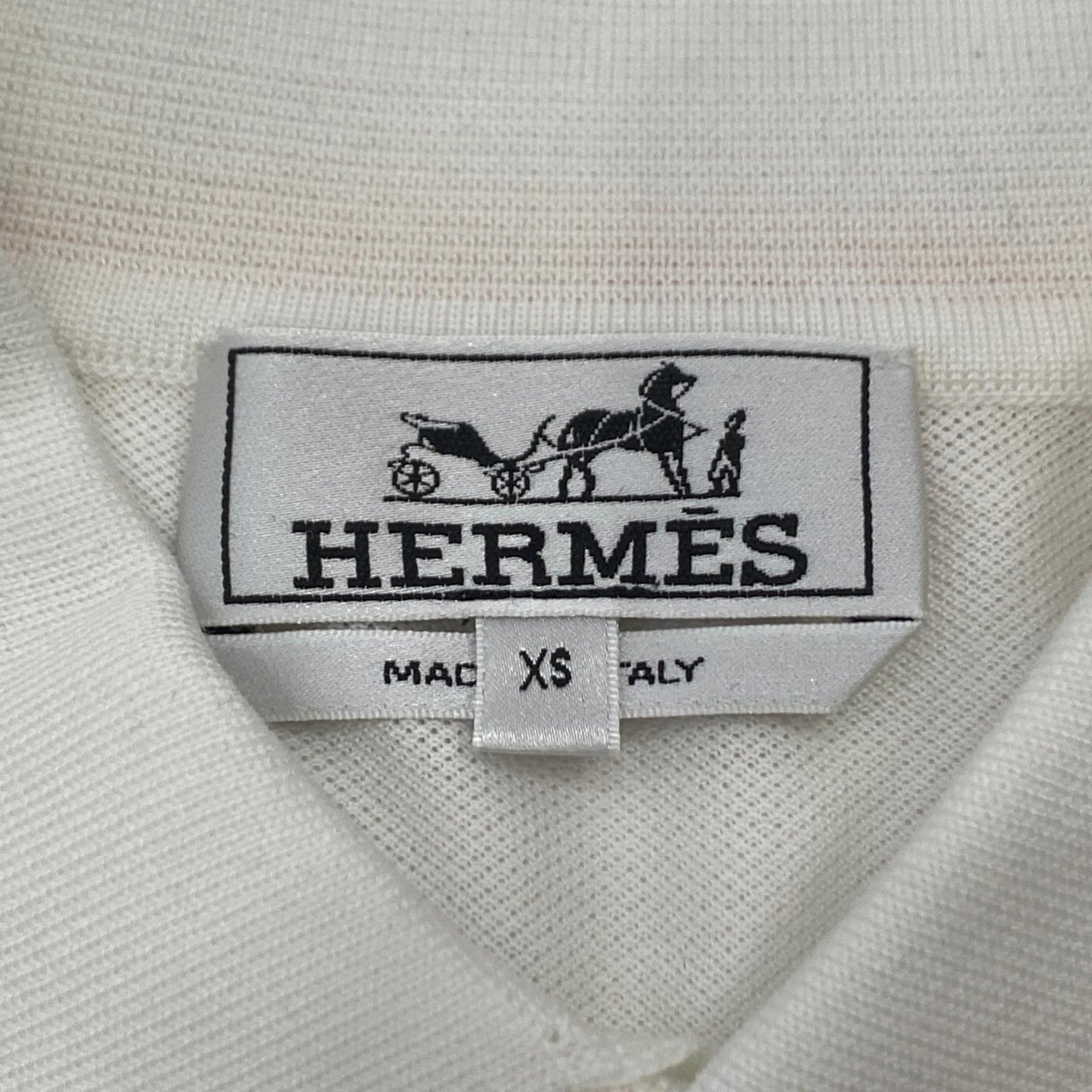 HERMES | エルメス POLO COL SURPIQUE ポロシャツ H937570HA90 ポロシャツ半袖 ホワイト サイズ：XS【姫路東店】
