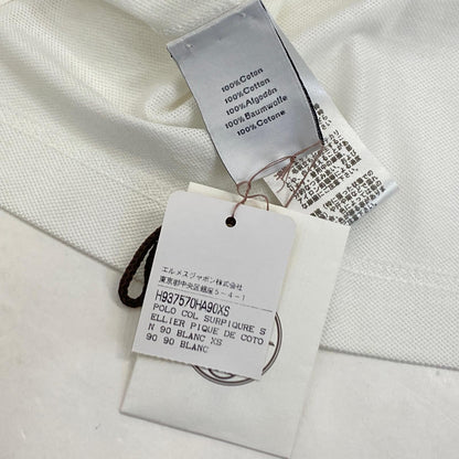 HERMES | エルメス POLO COL SURPIQUE ポロシャツ H937570HA90 ポロシャツ半袖 ホワイト サイズ：XS【姫路東店】