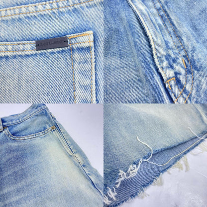 SAINT LAURENT | サンローラン ショートパンツ 643542 国内正規品 ブルー サイズ：30【姫路東店】