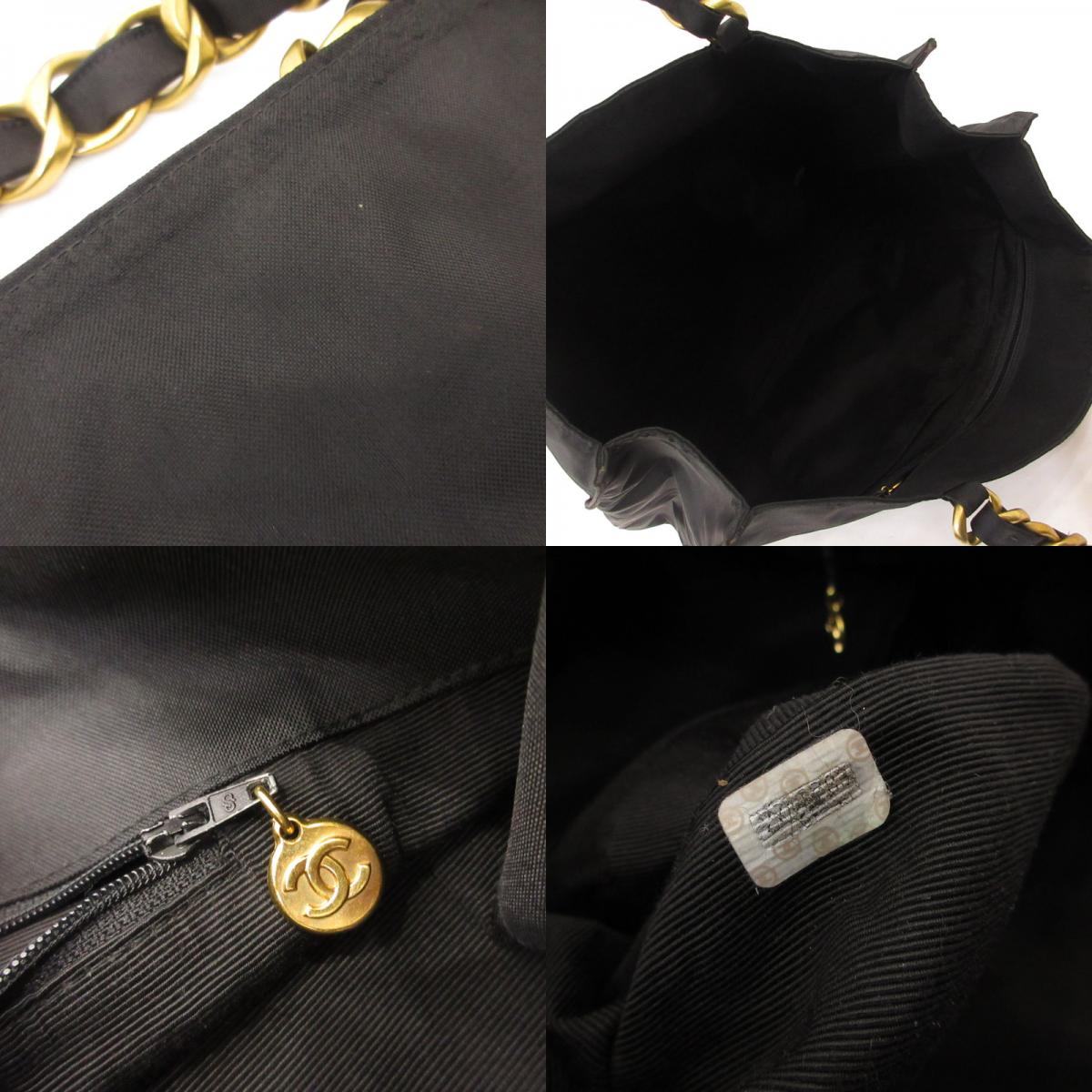 CHANEL | シャネル CCチェーン トートナイロン トートバッグ ブラック【姫路東店】