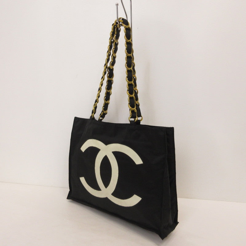 CHANEL | シャネル CCチェーン トートナイロン トートバッグ ブラック【姫路東店】