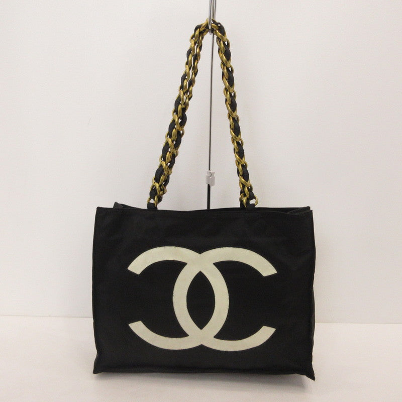 CHANEL | シャネル CCチェーン トートナイロン トートバッグ ブラック【姫路東店】