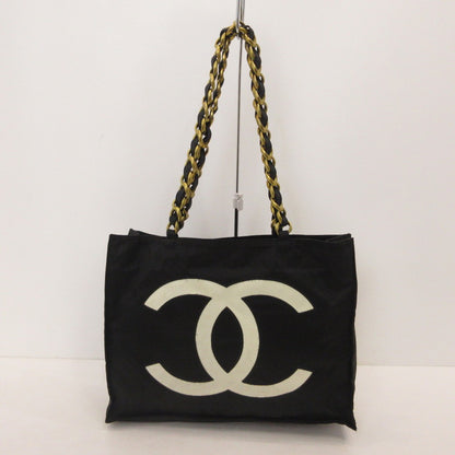 CHANEL | シャネル CCチェーン トートナイロン トートバッグ ブラック【姫路東店】