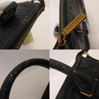 BURBERRY LONDON | バーバリーロンドン エンボスチェックレザー トートバッグ ブラック【姫路東店】