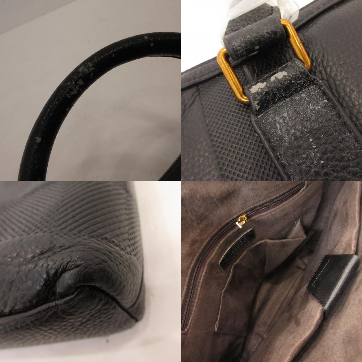 BURBERRY LONDON | バーバリーロンドン エンボスチェックレザー トートバッグ ブラック【姫路東店】