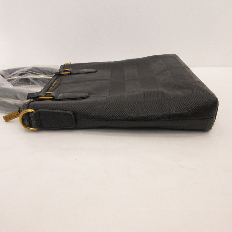 BURBERRY LONDON | バーバリーロンドン エンボスチェックレザー トートバッグ ブラック【姫路東店】