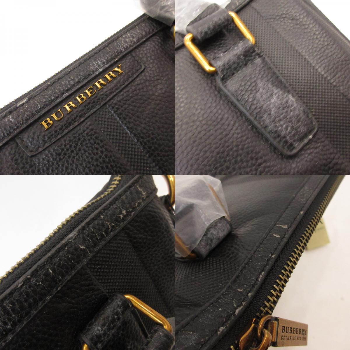 BURBERRY LONDON | バーバリーロンドン エンボスチェックレザー トートバッグ ブラック【姫路東店】
