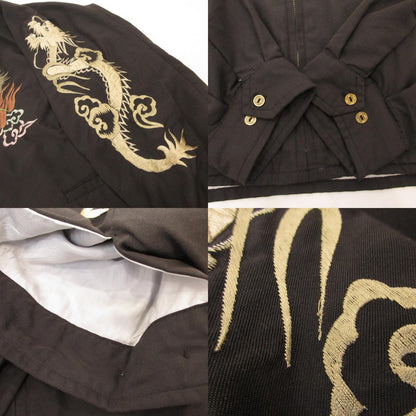 TAILOR TOYO(東洋エンタープライズ) | テイラートウヨウテイラートーヨー SOUVENIR JACKET AGED MODEL JAPAN MAP スーベニアジャケット GL15848AK /GOLD/ONLY ARK ブラック サイズ：L【姫路東店】