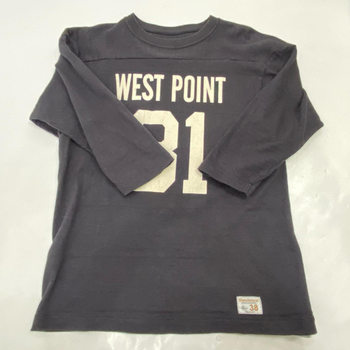 WARE HOUSE | ウェアハウス　ウエアハウス WEST POINT 半袖Ｔシャツ WH4063 Tシャツ7分 チャコールグレー サイズ：38【姫路東店】