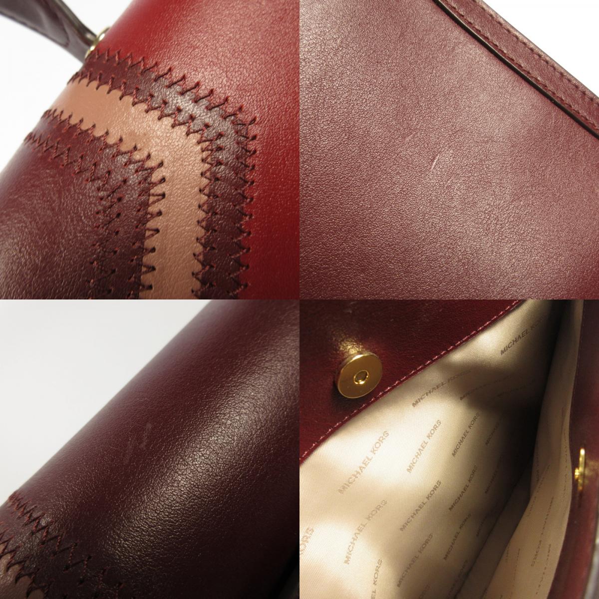 Michael Kors | マイケルコース Whitney Large Tri-Color Leather Satchel その他バッグ 30F8GWHS3Y ボルドー/バーガンディー【姫路東店】