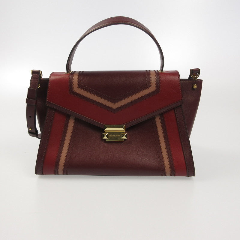 Michael Kors | マイケルコース Whitney Large Tri-Color Leather Satchel その他バッグ 30F8GWHS3Y ボルドー/バーガンディー【姫路東店】