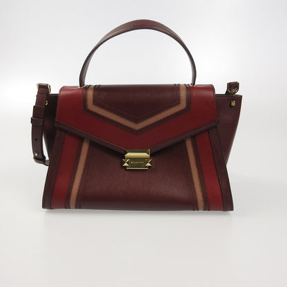Michael Kors | マイケルコース Whitney Large Tri-Color Leather Satchel その他バッグ 30F8GWHS3Y ボルドー/バーガンディー【姫路東店】