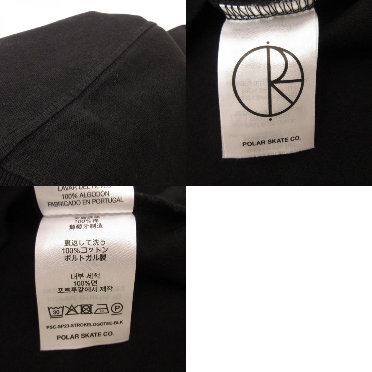 POLAR SKATE CO. | ポーラースケートカンパニー STROKE LOGO T-SHIRTS 半袖Ｔシャツ ブラック サイズ：L【姫路東店】