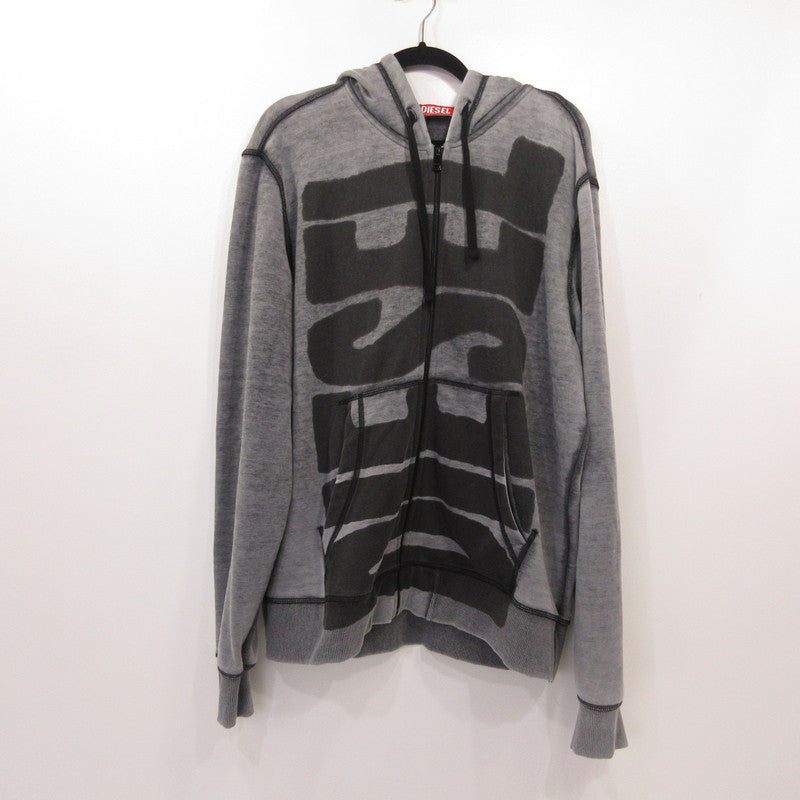 DIESEL | ディーゼル S-GINN-HOOD-ZIP-L1 パーカー A10434 グレー サイズ：XXL【姫路東店】