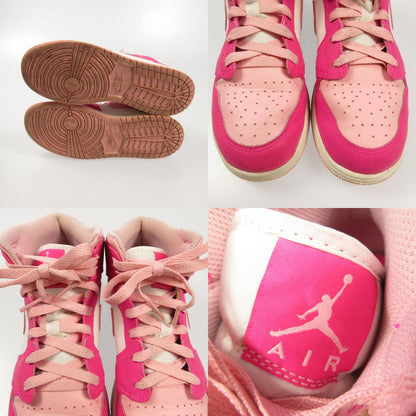 NIKE | ナイキ GS AIR JORDAN 1 MID MEDIUM SOFT PINK スニーカー FD8780-116 ピンク 24.5cm【姫路東店】