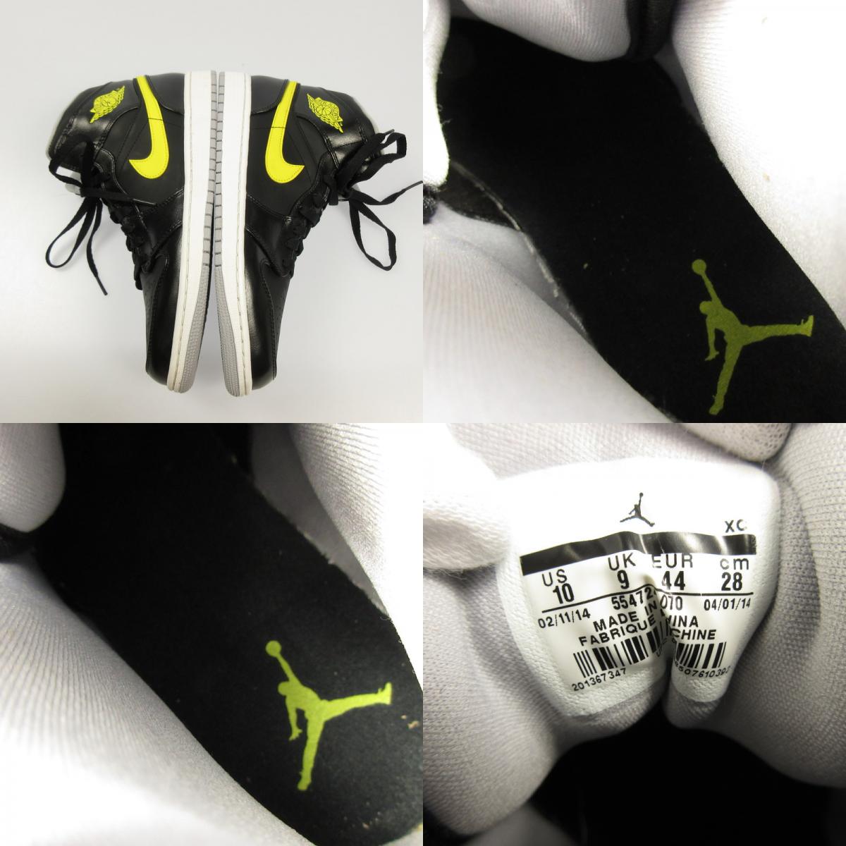 NIKE | ナイキ Air Jordan 1 Mid スニーカー 554724-070 2014A/W サイズ:28.0cm ブラック 28cm【姫路東店】