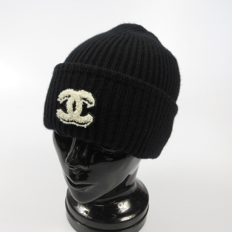 CHANEL | シャネル ニットキャップ AAB308 B21678 国内正規タグ ブラック【姫路東店】