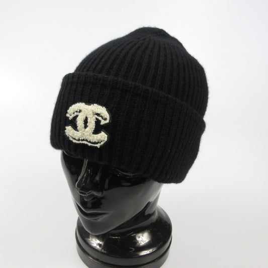 CHANEL | シャネル ニットキャップ AAB308 B21678 国内正規タグ ブラック【姫路東店】