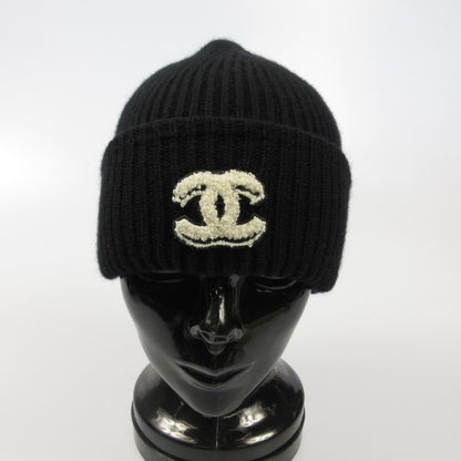 CHANEL | シャネル ニットキャップ AAB308 B21678 国内正規タグ ブラック【姫路東店】