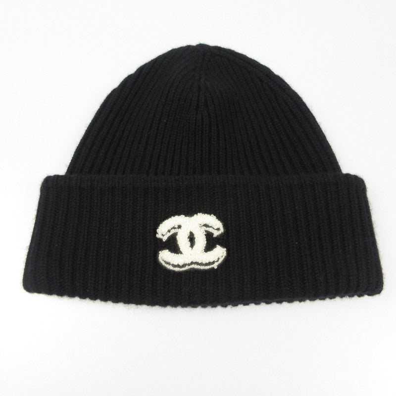 CHANEL | シャネル ニットキャップ AAB308 B21678 国内正規タグ ブラック【姫路東店】