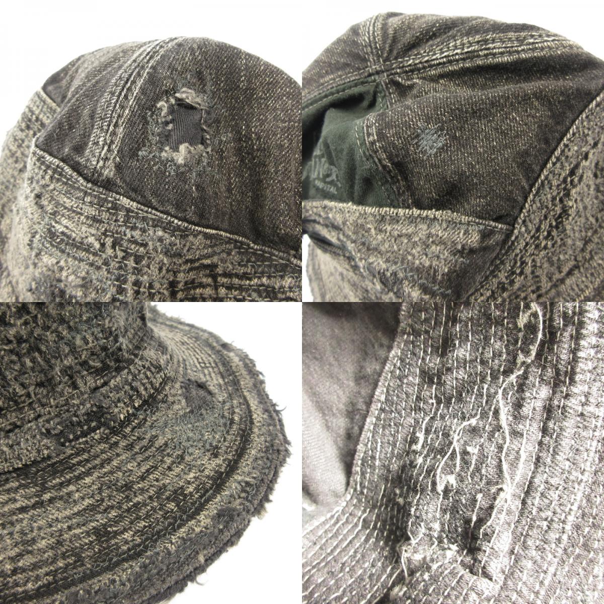 KAPITAL | キャピタル 老人と海HAT(クラッシュリメイク) ハット K2309XH525 ｻｲｽﾞ:F ブラック【姫路東店】