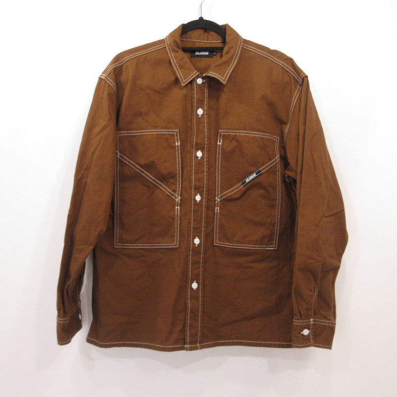 X-LARGE | エクストララージ CONTRAST STITCH WORK SHIRT その他トップス 101204014003 ブラウン サイズ：L【姫路東店】