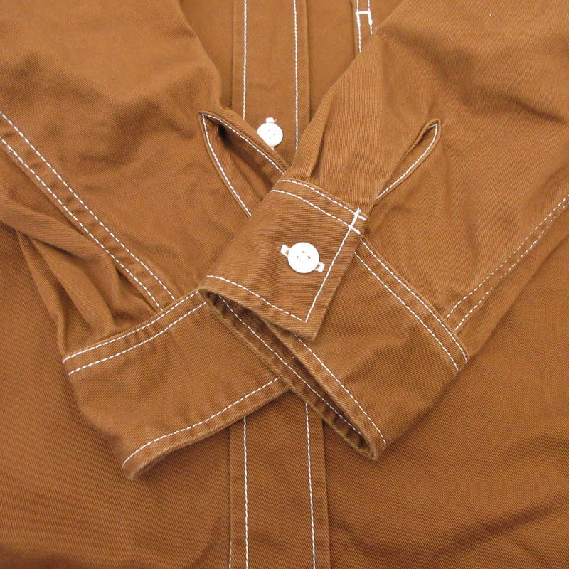 X-LARGE | エクストララージ CONTRAST STITCH WORK SHIRT その他トップス 101204014003 ブラウン サイズ：L【姫路東店】
