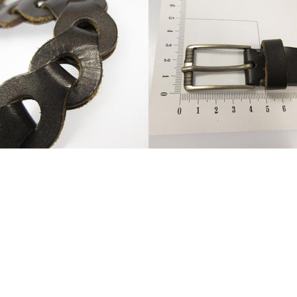 Llife ライフ LEATHER CHAIN BELT ベルト ブラウン【姫路東店】