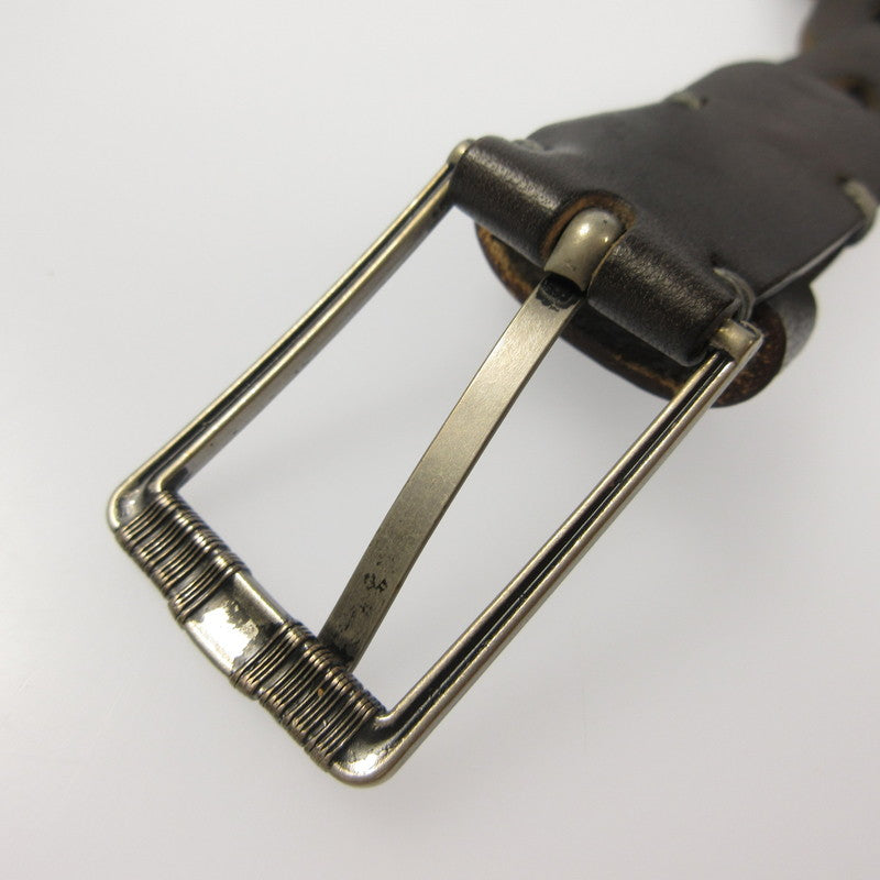 Llife ライフ LEATHER CHAIN BELT ベルト ブラウン【姫路東店】