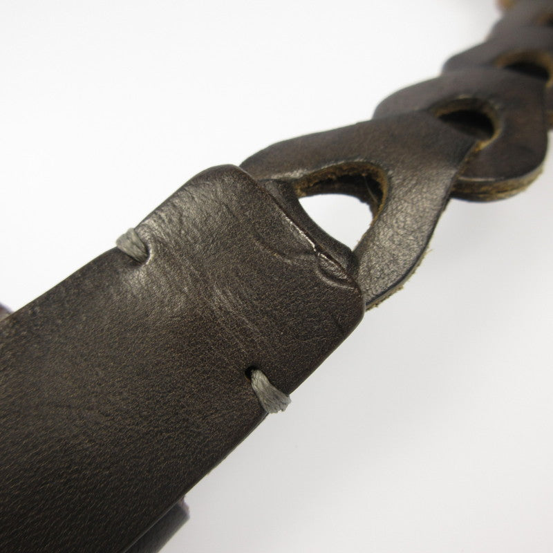 Llife ライフ LEATHER CHAIN BELT ベルト ブラウン【姫路東店】