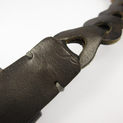 Llife ライフ LEATHER CHAIN BELT ベルト ブラウン【姫路東店】