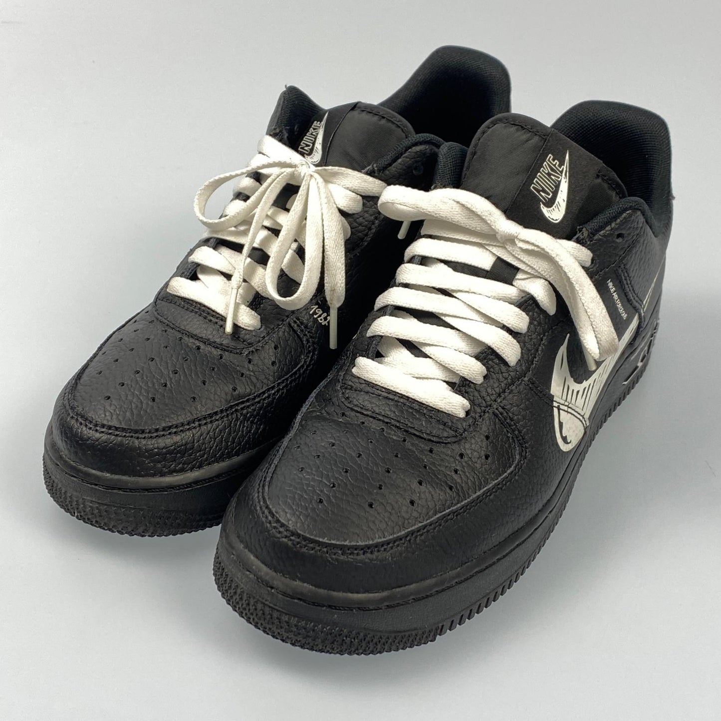 NIKE | ナイキ AIR FORCE1 LOW LV8 UTILITY WHITE SKETCH スニーカー CW7581-001 26.5cm ブラック 26.5cm【姫路東店】
