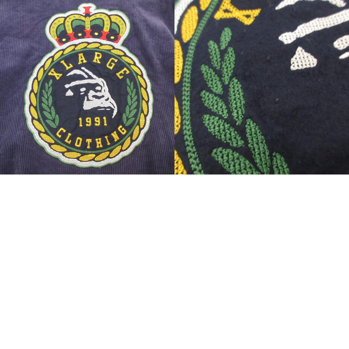 X-LARGE | エクストララージ EMBROIDERY EMBLEM CORDUROY JACKET その他アウター 101213021003 ネイビー サイズ：L【姫路東店】