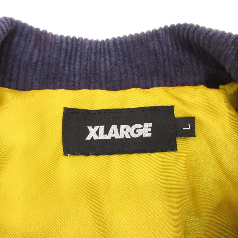 X-LARGE | エクストララージ EMBROIDERY EMBLEM CORDUROY JACKET その他アウター 101213021003 ネイビー サイズ：L【姫路東店】