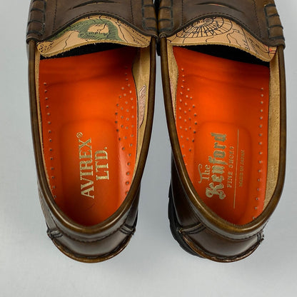 AVIREX | アヴィレックス TANKSOLE LOAFERS ICON of FLIGHT ローファー CJ25F 23.5cm ブラウン 23.5cm【姫路東店】