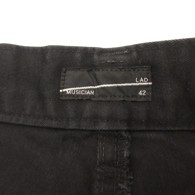LAD MUSICIAN | ラッドミュージシャン WEST POINT CROPPED WIDE PANTS クロップドパンツ 2217-507 ブラック サイズ：42【姫路東店】