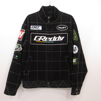 HUF | ハフ RACING TEAM JACKET ライダースジャケット JK00421 ×GREDDY ブラック サイズ：M【姫路東店】