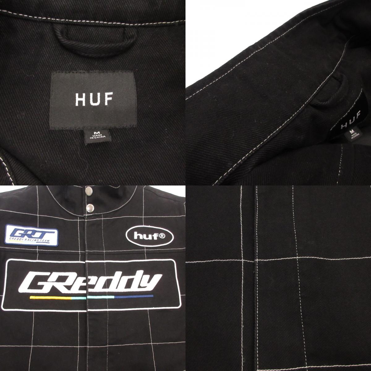 HUF | ハフ RACING TEAM JACKET ライダースジャケット JK00421 ×GREDDY ブラック サイズ：M【姫路東店】