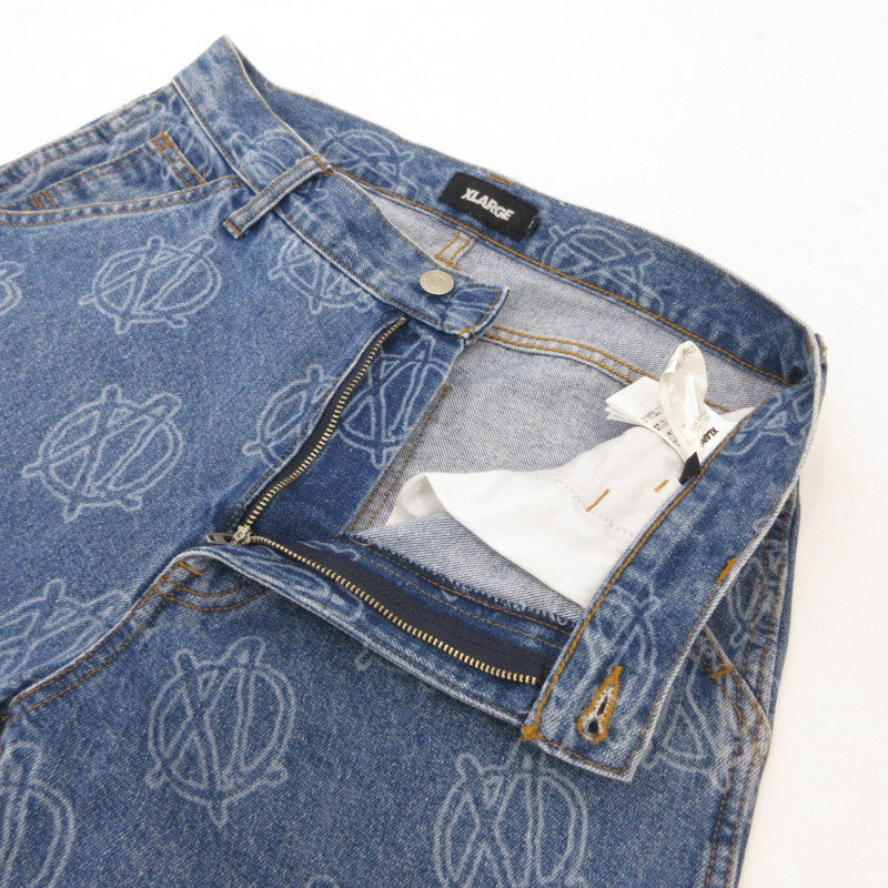 X-LARGE | エクストララージ ALLOVER CIRCLE XL DENIM PANTS デニムパンツ 101234031015 ブルー サイズ：30【姫路東店】