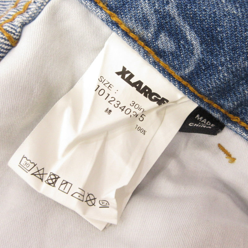 X-LARGE | エクストララージ ALLOVER CIRCLE XL DENIM PANTS デニムパンツ 101234031015 ブルー サイズ：30【姫路東店】