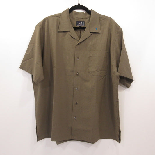 STABRIDGE スタブリッジ DotAir OPEN COLLAR S/S SHIRTS 半袖シャツ カーキ サイズ：L【姫路東店】