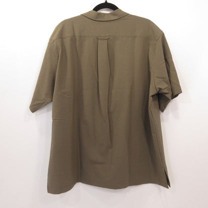 STABRIDGE スタブリッジ DotAir OPEN COLLAR S/S SHIRTS 半袖シャツ カーキ サイズ：L【姫路東店】