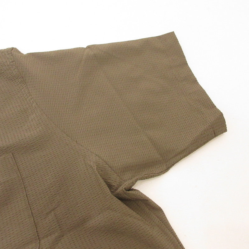 STABRIDGE スタブリッジ DotAir OPEN COLLAR S/S SHIRTS 半袖シャツ カーキ サイズ：L【姫路東店】